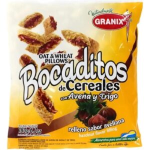Bocaditos De Cereal Granix Con Avena Y Trigo Sabor Avellana 180 g