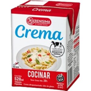 Crema De Leche Culinaria La Serenísima Uat 520 ml