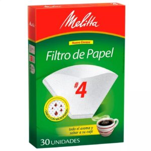 Filtro De Cafe De Papel Melitta N° 4 30 Unidades