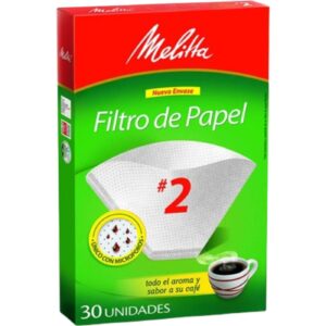 Filtro De Cafe N° 2 Melitta De Papel 30 Unidades