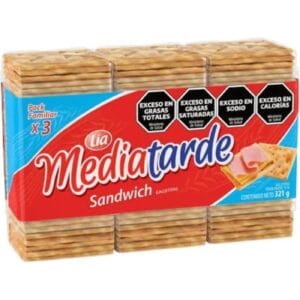 Galletitas Crackers Mediatarde Sandwich 3 X 107 g