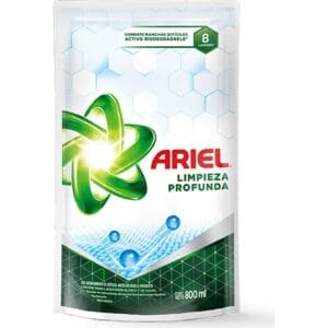 Jabon Liquido Para Ropa Ariel Limpieza Profunda Repuesto 800 cc
