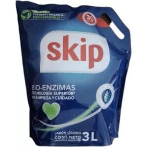 Jabon Líquido Para Ropa Skip Baja Espuma Clásico 3 L