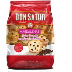 Magdalenas Don Satur Sabor Vainilla Con Chips De Chocolate 200 g