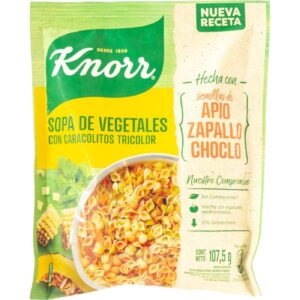Sopa Deshidratada Knorr Vegetales Con Caracolitos Tricolor 107.5 g