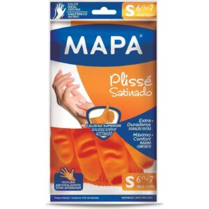 Guantes Mapa De Látex Plisse Satinado Talle S