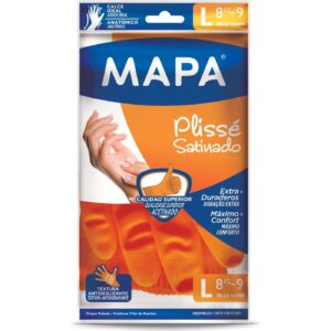 Guantes Mapa Plissé Satinado Talle XL 1 Unidad